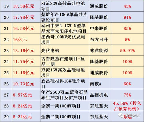 中环股份领先中国光伏投资潮 总预算1031亿元，118个在建项目聚焦实业兴办